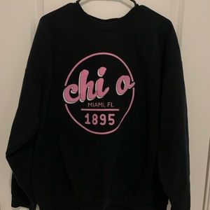 Black Chi Omega Miami FL Sweatshirt